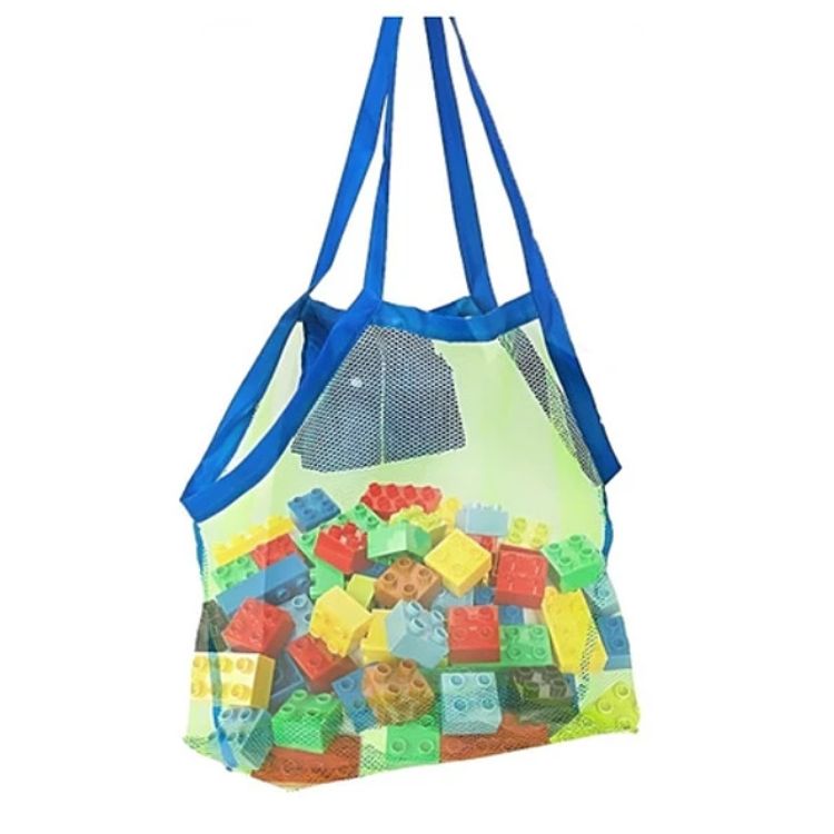 BOLSA DE MALLA PORTÁTIL UNISEX ALMACENAMIENTO JUGUETES PLAYA - 3