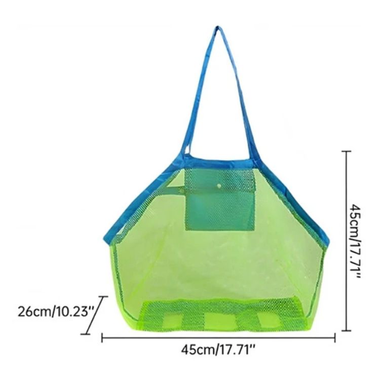 BOLSA DE MALLA PORTÁTIL UNISEX ALMACENAMIENTO JUGUETES PLAYA - 7
