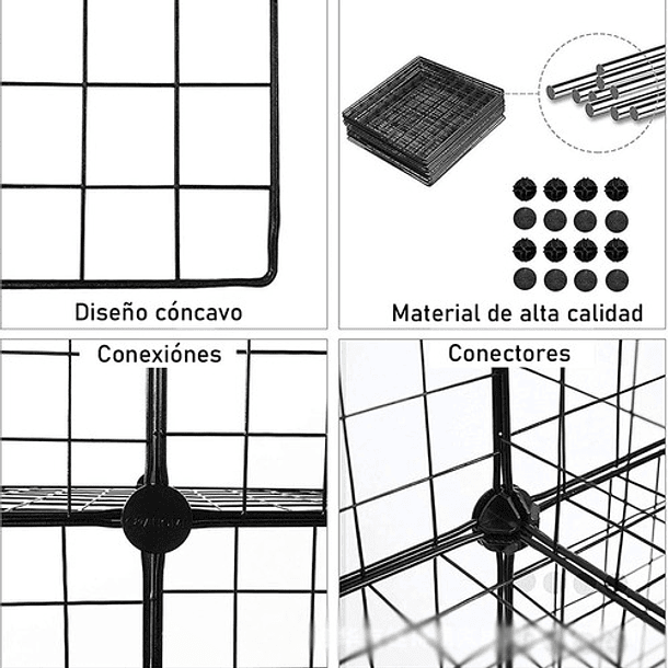 ESTANTE ARMARIO ORGANIZADOR DE HIERRO 9 REPISAS ARMABLE - 2