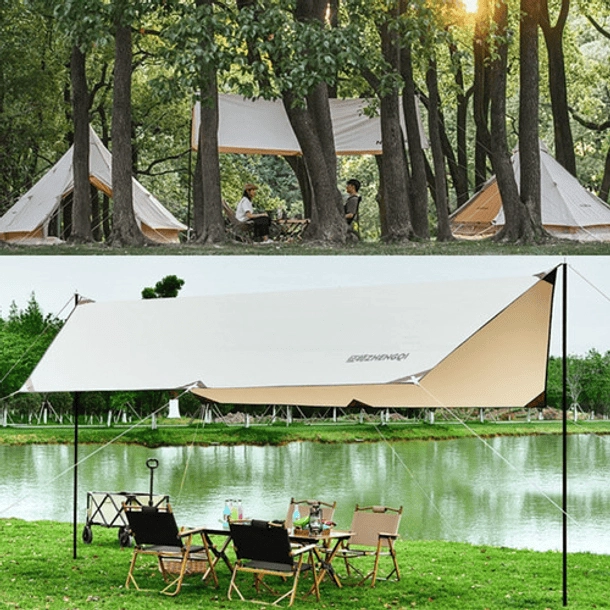 TECHO ACAMPAR CRUSEC PARA 12 PERSONAS CARPA TOLDO IMPERMEABLE TIENDA SOL - 2