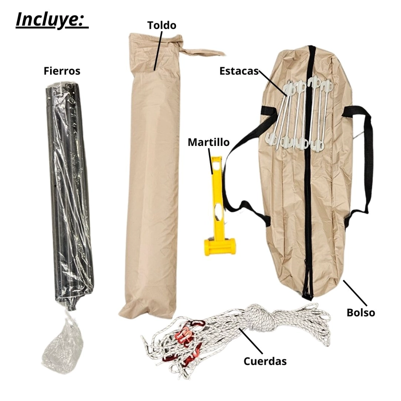 TECHO ACAMPAR CRUSEC PARA 12 PERSONAS CARPA TOLDO IMPERMEABLE TIENDA SOL - 3