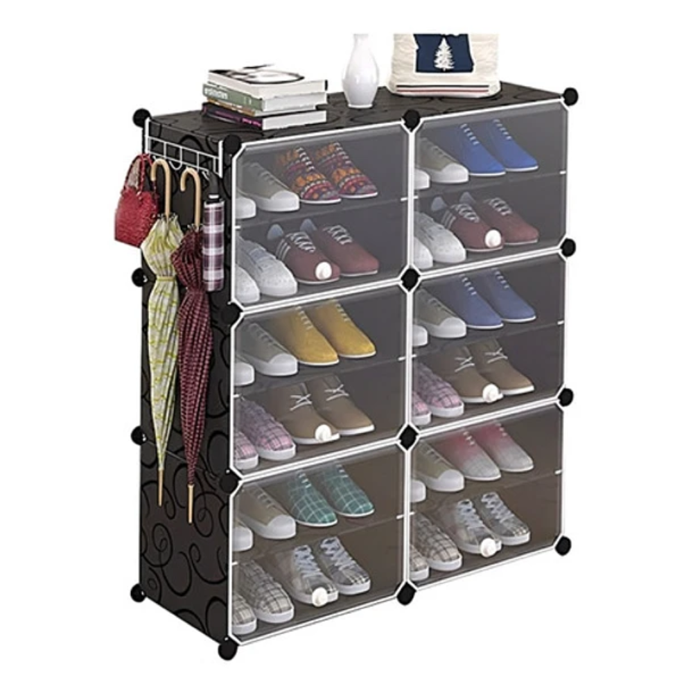 VITRINA CRUSEC M1 ZAPATERO CON REPISAS MULTIUSO ESTANTE ORGANIZADOR ACERO - 1