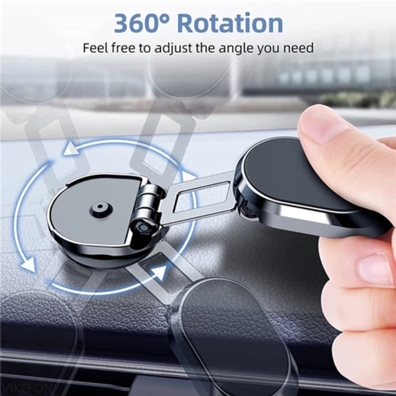 SOPORTE PORTA CELULAR MAGNÉTICO 360° AUTO UNIVERSAL PLEGABLE - 2