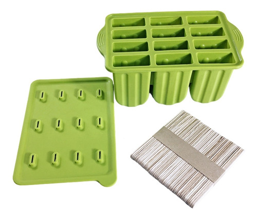 MOLDE SILICONA DE HELADOS PALETA + ACCESORIOS PREPARACION - 2