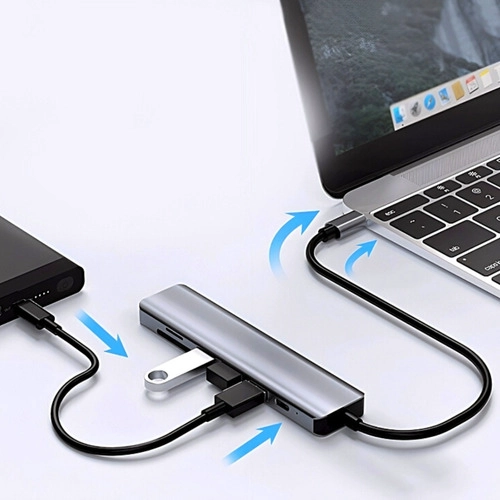 ADAPTADOR 7 EN 1 ENTRADA TIPO C 4K HDMI MAC WINDOWS - 2