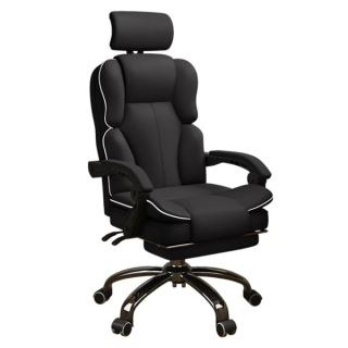 SILLA CRUSEC ACERO NEGRO PC SILLÓN REGULABLE EJECUTIVA OFICINA ESCRITORIO - 1
