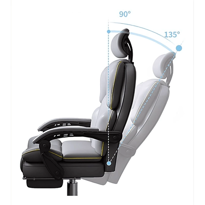 SILLA CRUSEC ACERO NEGRO PC SILLÓN REGULABLE EJECUTIVA OFICINA ESCRITORIO - 3