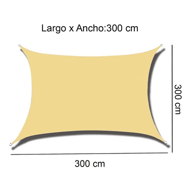 PARASOL IMPERMEABLE 4 ESQUINAS CARPA EXTERIOR ANTI-UV - 3