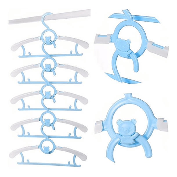 PACK 10 GANCHOS PERCHAS LARGO ADJUSTABLE PARA NIÑOS Y BEBE - 2