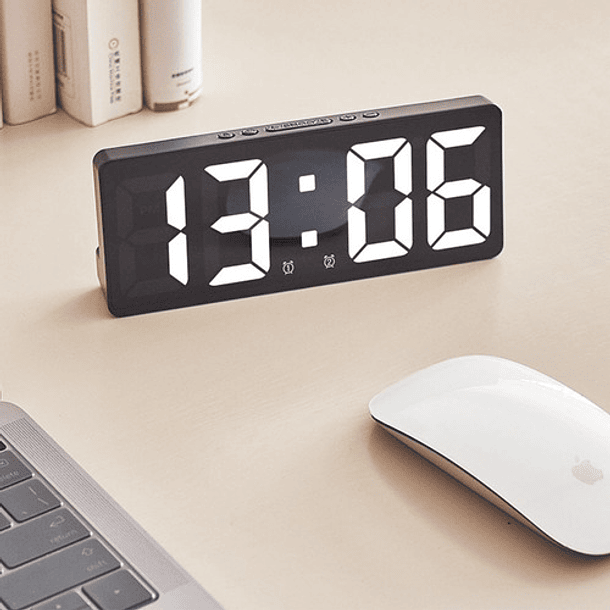 RELOJ DESPERTADOR LED MULTIFUNCIONAL, DORMITORIO OFICINA - 2