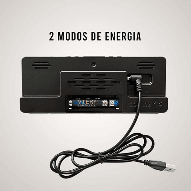 RELOJ DESPERTADOR LED MULTIFUNCIONAL, DORMITORIO OFICINA - 3