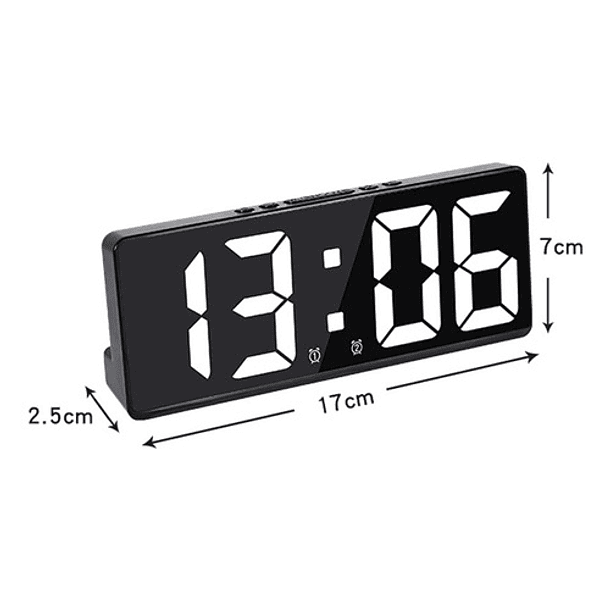RELOJ DESPERTADOR LED MULTIFUNCIONAL, DORMITORIO OFICINA - 4