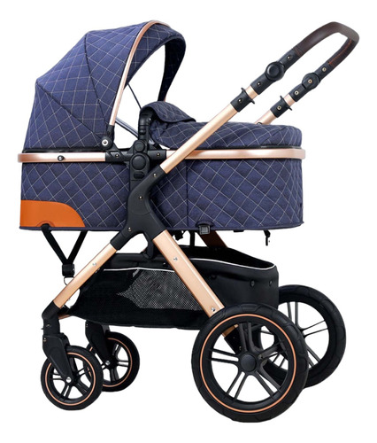 COCHE CUNA CRUSEC BEBÉ 5 EN 1 PLEGABLE MULTIFUNCIONAL AZUL - 1