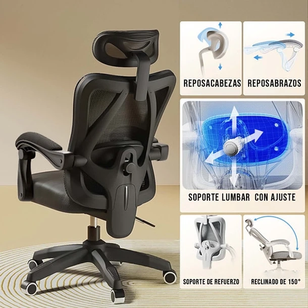 SILLA CRUSEC M1 ERGONÓMICA MODERNA OFICINA EN CASA T18 - 2