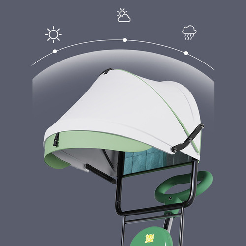 Triciclo Infantil Musical Con Toldo Ajustable Y Luces - 4