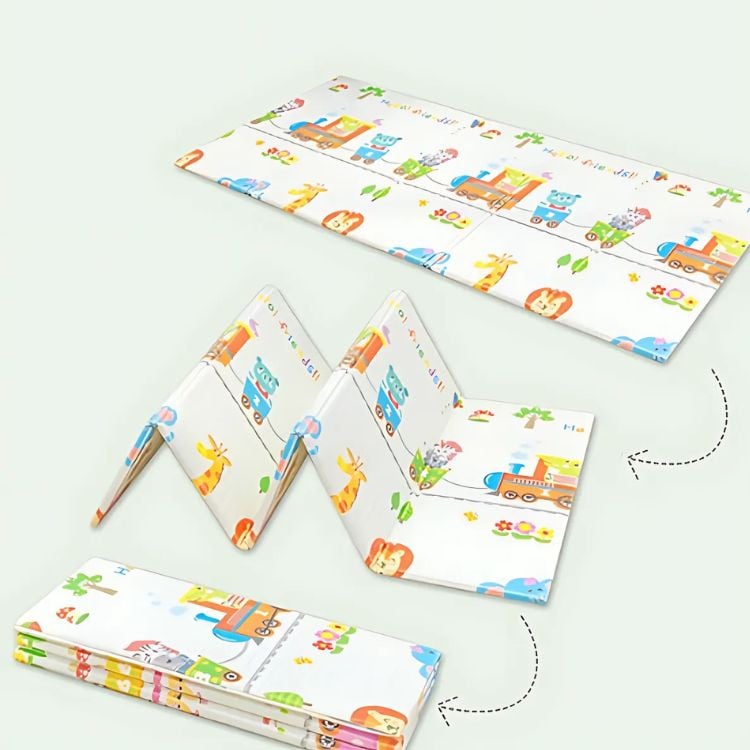 ALFOMBRA REVERSIBLE 2 X 1.8 M ANTIGOLPE PLEGABLE PARA BEBES - 5