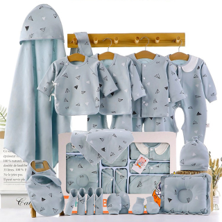 CONJUNTO DE ROPA DE ALGODON PARA BEBES UNISEX 22 PIEZAS - 1
