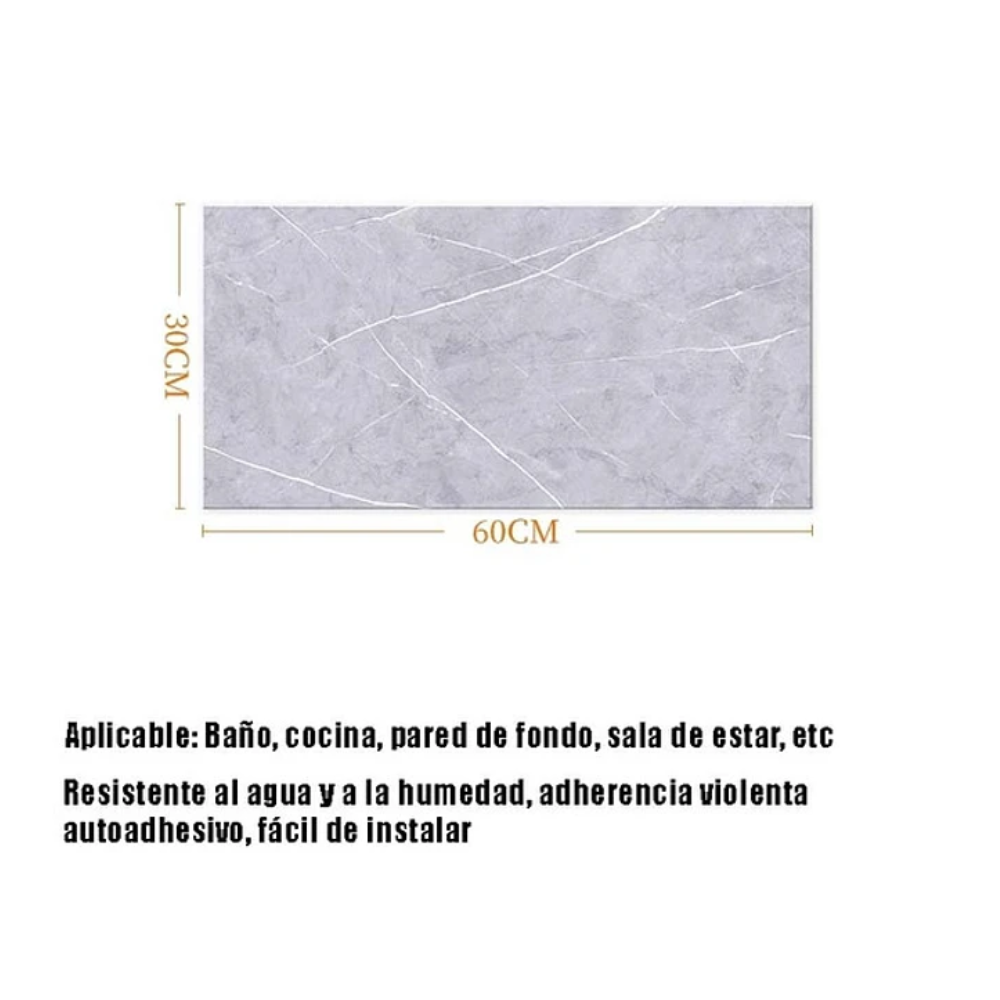 PACK 50 LAMINAS AUTOADHESIVAS PARED MARMOL PVC IMPERMEABLE - 3