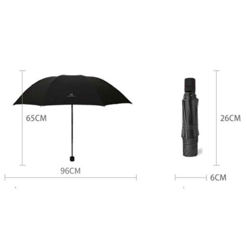 PARAGUAS MANUAL DE BOLSILLO CRUSEC ANTI UV NEGRO - 3