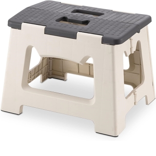 TABURETE CRUSEC C00470 GRIS PLEGABLE PORTÁTIL COMPACTO SILLA - 1