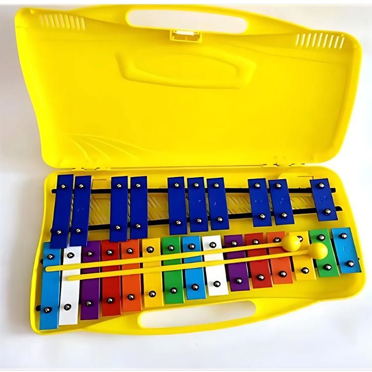 METALÓFONO CRUSEC 25 NOTAS CROMÁTICO PLACAS COLORES DIDÁCTICO - 2