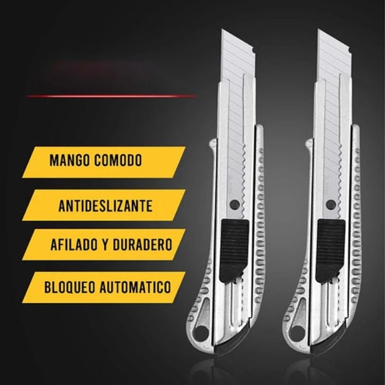 SET CRUSEC 5 PIEZAS CUTTER CUCHILLO CORTADOR CON CAMBIO RAPIDO - 4