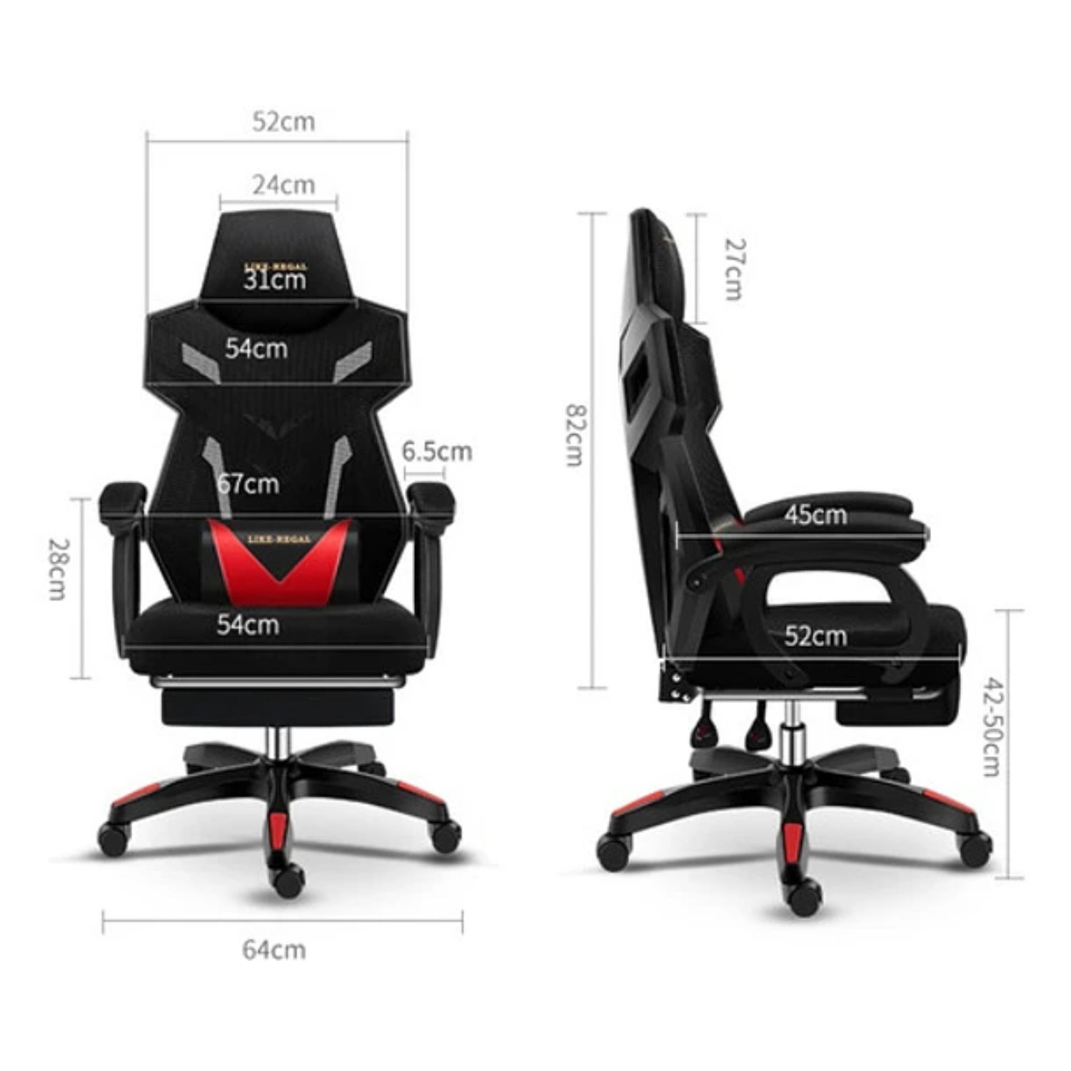 SILLA GAMER RECLINABLE CON REPOSAPIÉS MODERNA ERGONÓMICA - 2