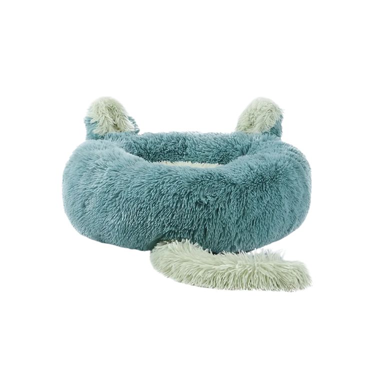 CAMA ALGODÓN PERROS GATOS CRUSEC REDONDA TIPO OREJAS 50 CM ANTIDESLAZANTE - 2