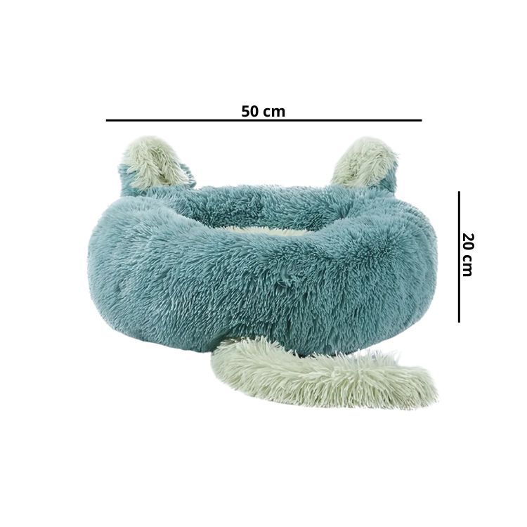 CAMA ALGODÓN PERROS GATOS CRUSEC REDONDA TIPO OREJAS 50 CM ANTIDESLAZANTE - 3