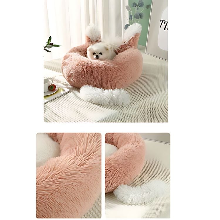 CAMA ALGODÓN PERROS GATOS CRUSEC REDONDA TIPO OREJAS 50 CM ANTIDESLAZANTE - 6