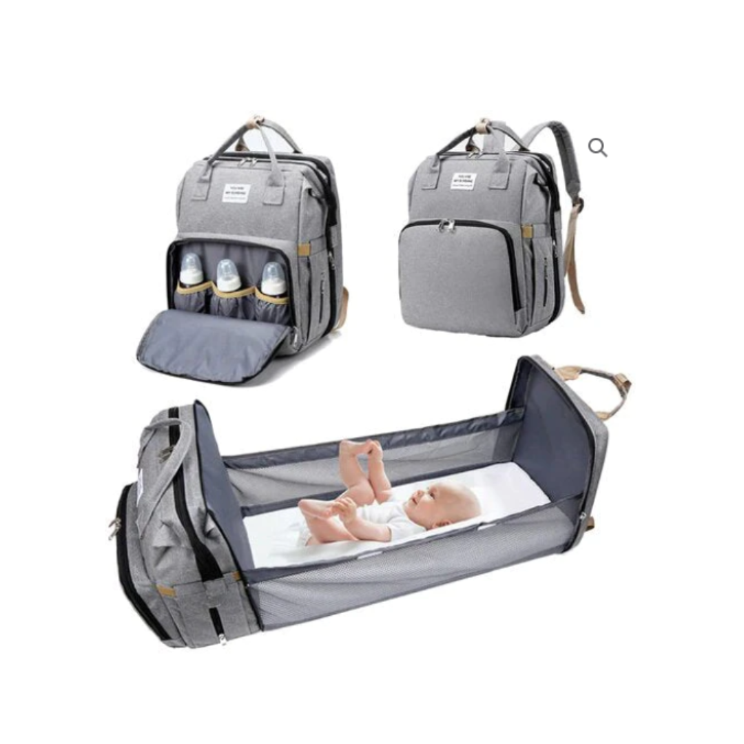 Bolso Mochila Cuna Plegable Impermeable Multifuncional - 1