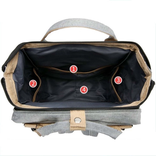 Bolso Mochila Cuna Plegable Impermeable Multifuncional - 4