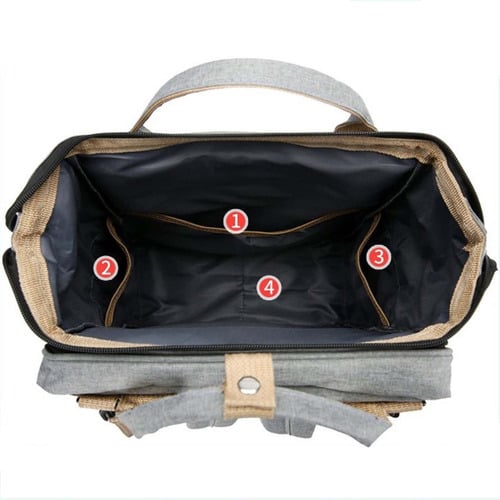 Bolso Mochila Cuna Plegable Impermeable Multifuncional - 4