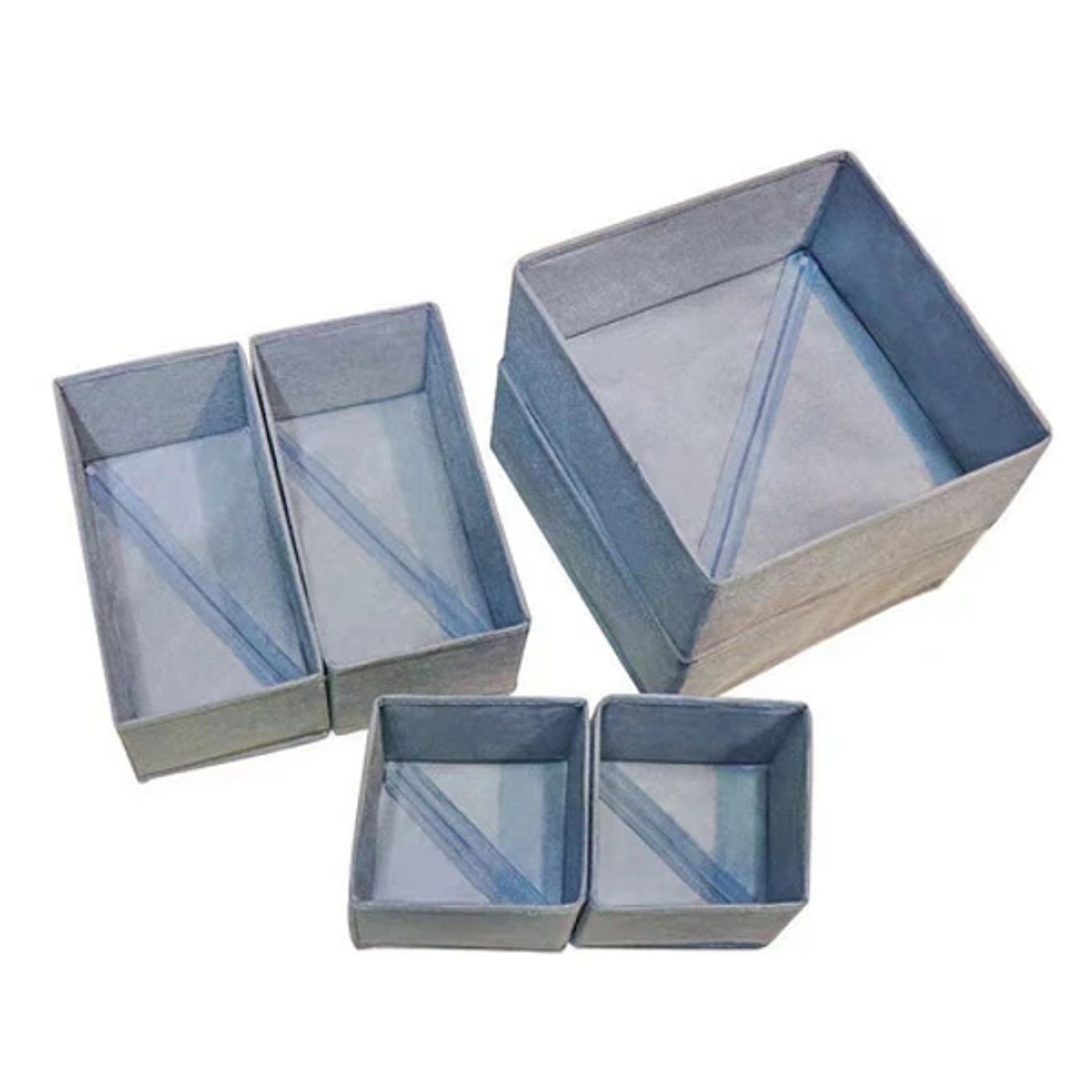 SET DE 6 CAJAS PLEGABLE ORGANIZADOR DE ROPA INTERIOR Y MAS - 4