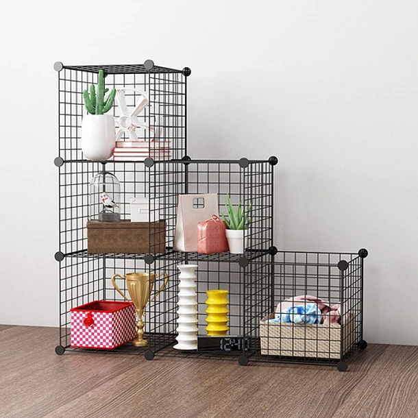 ORGANIZADOR ALMACENAMIENTO DE 6 CUBOS DE HIERRO ARMABLE - 5