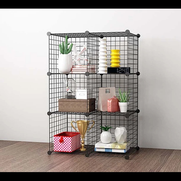 ORGANIZADOR ALMACENAMIENTO DE 6 CUBOS DE HIERRO ARMABLE - 6