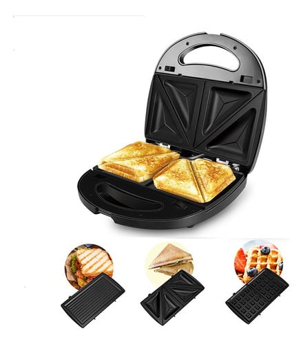 SANDWICHERA CRUSEC 3 EN 1 MULTIUSO DESAYUNO, TOSTADAS, WAFFLES