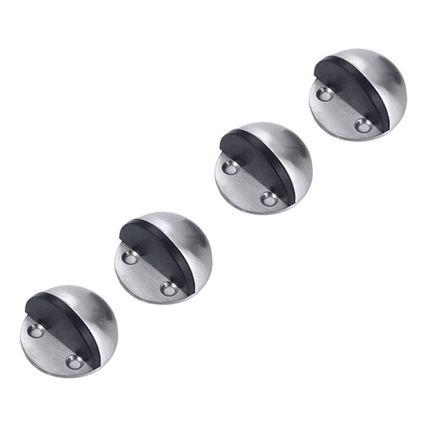 PACK X4 CRUSEC TOPE PUERTA ACERO INOXIDABLE PARACHOQUE GOMA - 1