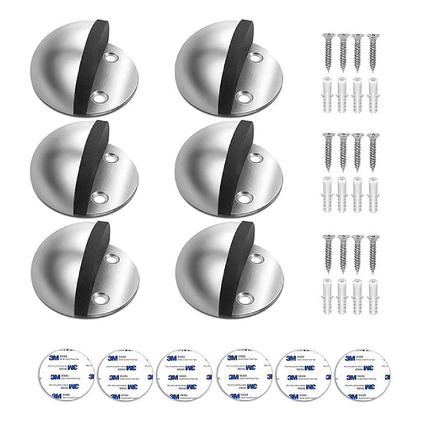 PACK X4 CRUSEC TOPE PUERTA ACERO INOXIDABLE PARACHOQUE GOMA - 3