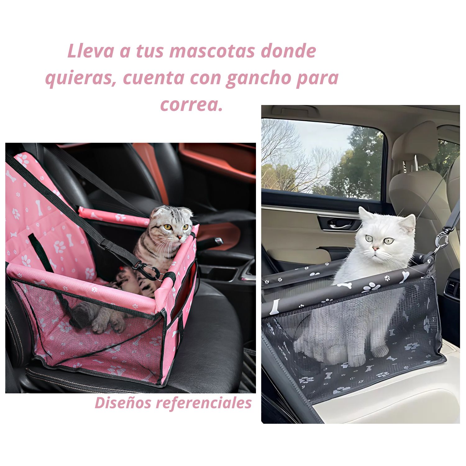 ASIENTO PORTATIL DE VIAJES AUTO CRUSEC PARA MASCOTAS PERRO GATO - 2