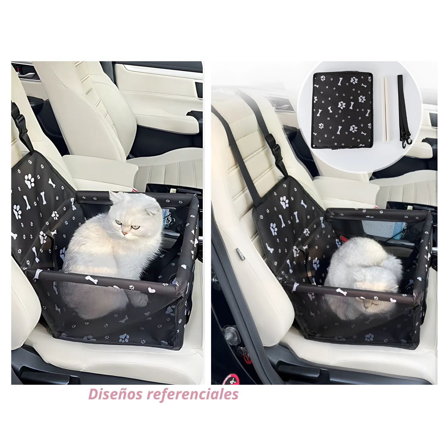 ASIENTO PORTATIL DE VIAJES AUTO CRUSEC PARA MASCOTAS PERRO GATO - 3