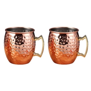 PACK 2 TAZAS DE COBRE PARA BEBIDAS DE MOSCOW MULE 500ML - 1