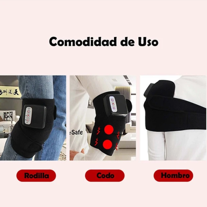 RODILLERAS CRUSEC CALEFACCIÓN COMPRESA MASAJEADOR MULTIUSO - 4