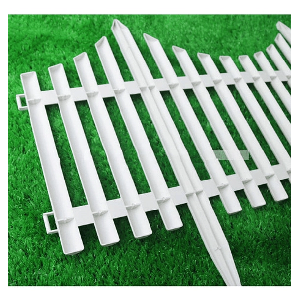 VALLA DE JARDÍN CON BORDE BLANCO PACK 4 RESISTENTE 80X53CM - 3