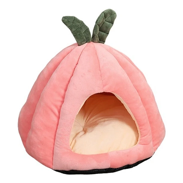 CASA PERROS GATOS CRUSEC NIDO CALABAZA MELON PLEGABLE TALLA L - 1