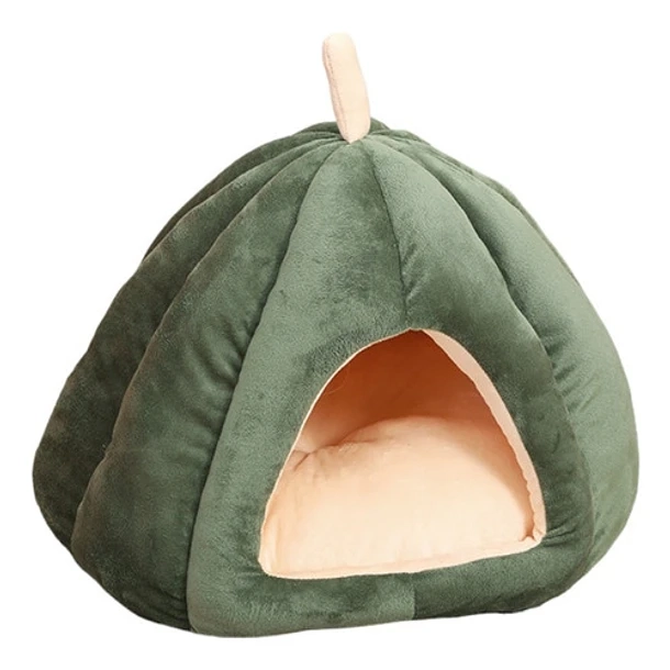 CASA PERROS GATOS CRUSEC NIDO CALABAZA MELON PLEGABLE TALLA L - 1