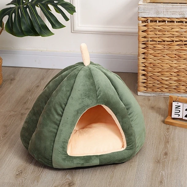 CASA PERROS GATOS CRUSEC NIDO CALABAZA MELON PLEGABLE TALLA L - 2