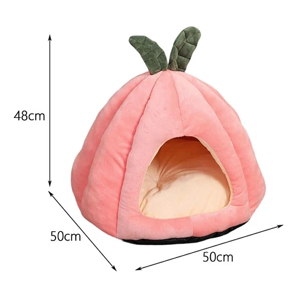 CASA PERROS GATOS CRUSEC NIDO CALABAZA MELON PLEGABLE TALLA L - 3