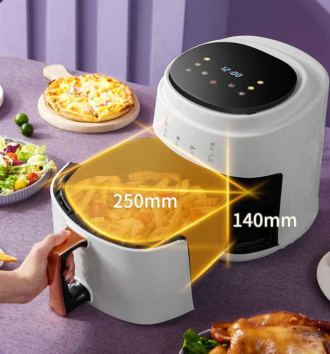 FREIDORA DE AIRE CRUSEC ELÉCTRICA INTELIGENTE DE 8L AIR FRYER - 5