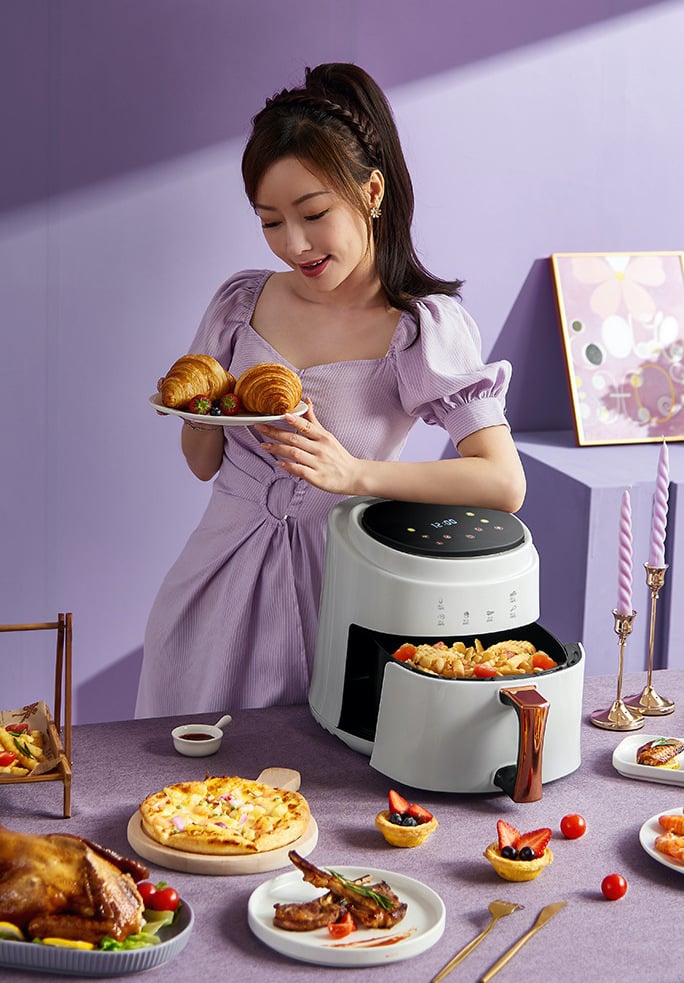 FREIDORA DE AIRE CRUSEC ELÉCTRICA INTELIGENTE DE 8L AIR FRYER - 6